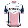 1990s Pink Reynolds Retro Short Sleeve Cycling Jersey