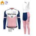 1990s Pink Reynolds Fleece Retro Long Cycling Kits