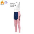 1990s Pink Reynolds Fleece Retro Cycling Bib Pants